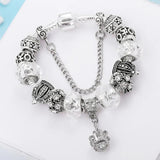 Noble Charm Bracelet with Crystal Beads for Women