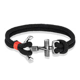Minimalist Anchor Bracelet Stainless Steel Double Strand Nautical Rope Sailor
