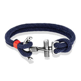 Minimalist Anchor Bracelet Stainless Steel Double Strand Nautical Rope Sailor