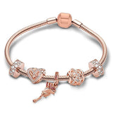 Love Charm Bracelet With Heart Beads for Women