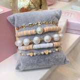 Pearl Beaded Bracelet Heart Chain Fall Winter Style