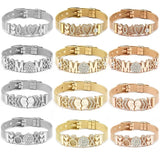 High-Quality Charms Mesh Bracelets Stainless Steel Heart Beads for Couples