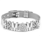 High-Quality Charms Mesh Bracelets Stainless Steel Heart Beads for Couples