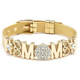High-Quality Charms Mesh Bracelets Stainless Steel Heart Beads for Couples