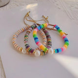 KKBEAD Heishi Pearl Beacelet for Women Polymer Clay Beaded Bracelets