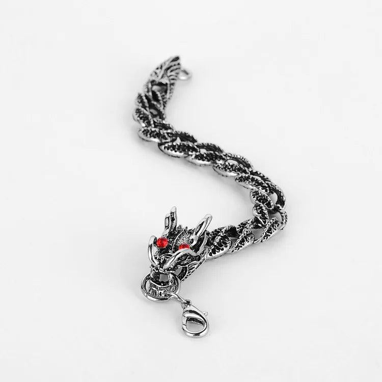 Men's Dragon Pattern Titanium Steel Bracelet