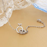 Rhinestones Bracelet Flash Chain Silver Bangle