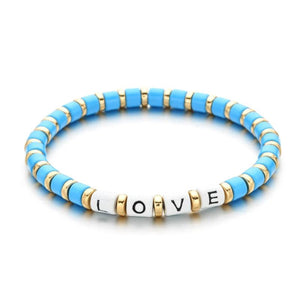Boho Beach Summer Rainbow Bracelet DIY Beads Bracelet for Women