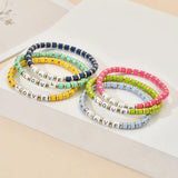 Boho Beach Summer Rainbow Bracelet DIY Beads Bracelet for Women