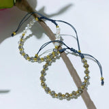 Freshwater Pearls Bracelets with Grey Crystal Beads