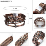 Boho Multilayer Starfish Leather Bracelet for Women