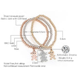 Mix Colors Boy Girl Crystal Charms Bracelets For Women Elastic Beads Bracelet
