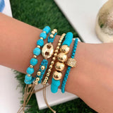 Turquoise Beads Bracelet for Women Autumn Winter Jewelry