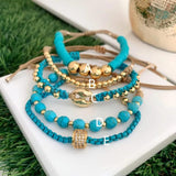 Turquoise Beads Bracelet for Women Autumn Winter Jewelry