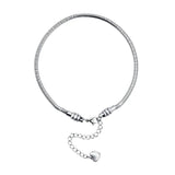 Women's Stainless Steel Snake Chain Charm Bracelet
