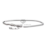 Women's Stainless Steel Snake Chain Charm Bracelet