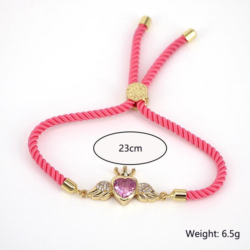 Gothic Gold Rope Chain Bracelet Heart Shape Cords Jewelry Party