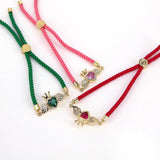 Gothic Gold Rope Chain Bracelet Heart Shape Cords Jewelry Party