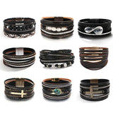 Vintage Leather Bracelet Hand-knitted Multi-layer Men's Bracelet
