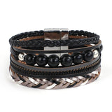 Vintage Leather Bracelet Hand-knitted Multi-layer Men's Bracelet