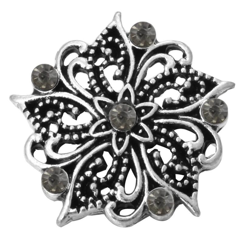 6pcs Mixed Exotic Pattern 18mm Metal Snap Buttons for DIY Snap Bracelet