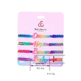 4Pcs/Set Colorful Letter Kids Bracelet Adjustable Bff Charm Jewelry Gift