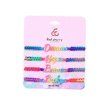 4Pcs/Set Colorful Letter Kids Bracelet Adjustable Bff Charm Jewelry Gift