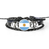 National Flag Hand-Woven Leather Bracelets