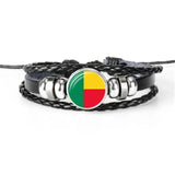 National Flag Hand-Woven Leather Bracelets