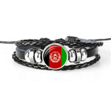 National Flag Hand-Woven Leather Bracelets