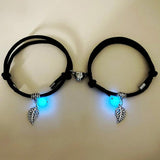 Glowing Magnet Couple Bracelets Woven Matching Jewelry