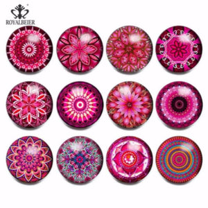 12pcs Snap Button Jewelry Faceted Glass Fit Bracelet Mixed Colors 18mm