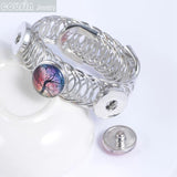 12pcs Tree of Life 18mm Snap Button Jewelry Faceted Glass Fit Snap Bracelet