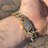 Rhinestone Cuba Bracelet Ins Wind Hip-hop Rock Personality