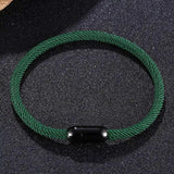 Milan Thread Rope Bracelet Stainless Steel Magnet Men Women Multicolor