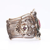 Antique Elastic Bangle For Women Cuff Bracelet Vintage Big C Shape