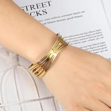 BOBASI Female Charm Bracelet Stainless Steel Unique Bracelets & Bangles