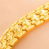 Copper Star Bracelet Unisex Wide Chain Bangle