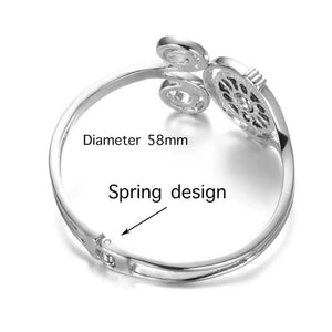 Vocheng Gingersnaps Bracelet Alloy Bangle for 18mm Snap Charms