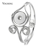 Vocheng Gingersnaps Bracelet Alloy Bangle for 18mm Snap Charms