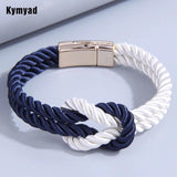 Knotted Braided Rope Bracelet Vintage Magnetic Bracelets