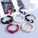 Knotted Braided Rope Bracelet Vintage Magnetic Bracelets