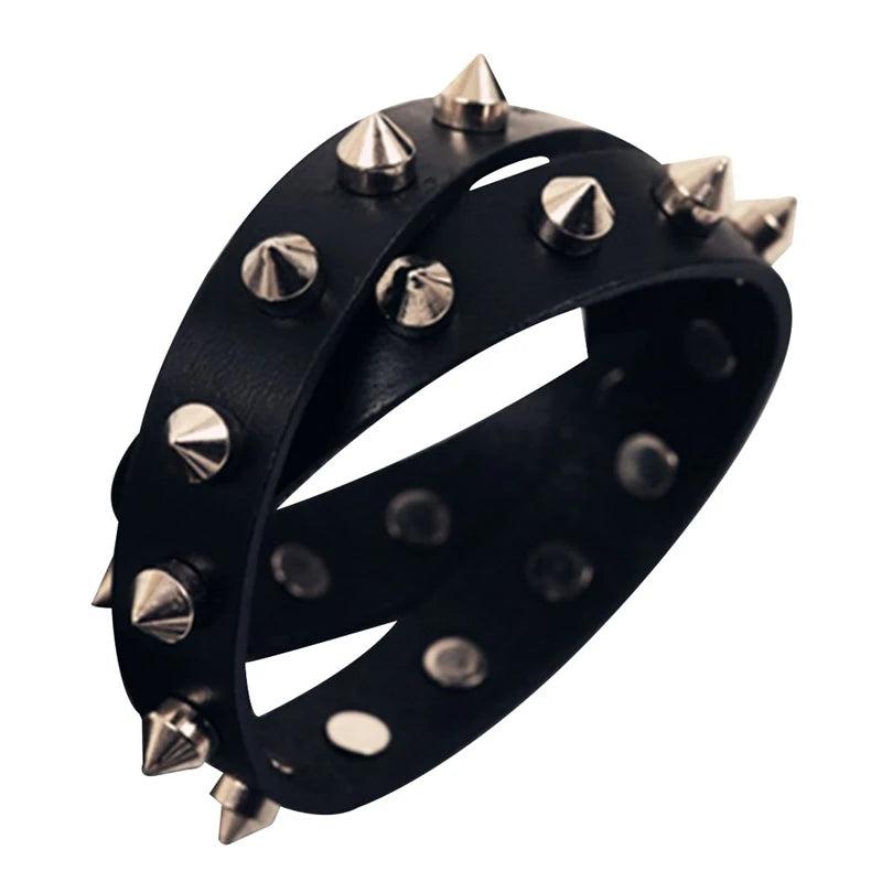 Rivet Leather Bracelet Unisex Punk Studded Jewelry