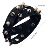 Rivet Leather Bracelet Unisex Punk Studded Jewelry
