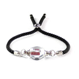 6MM Clear Crystal Vial Screw Cap Cotton Bracelet Rice Cord Gift