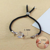 6MM Clear Crystal Vial Screw Cap Cotton Bracelet Rice Cord Gift
