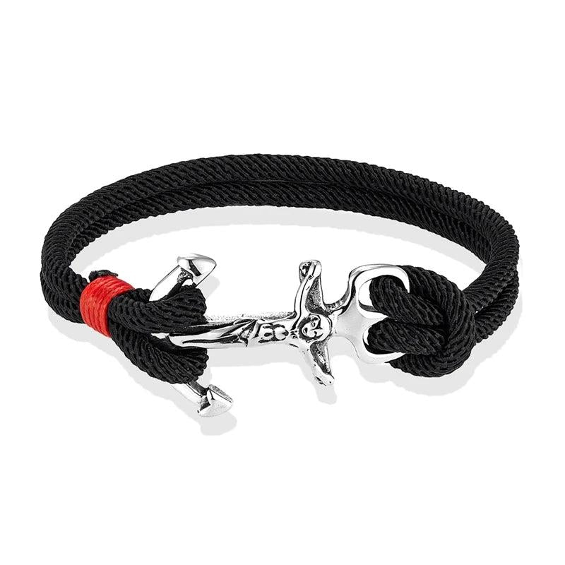 Navy Anchor Bracelets Men Double Strand Nautical Rope Bracelet For Women