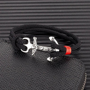 Navy Anchor Bracelets Men Double Strand Nautical Rope Bracelet For Women