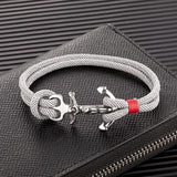 Navy Anchor Bracelets Men Double Strand Nautical Rope Bracelet For Women