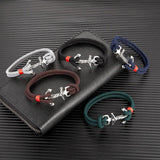 Navy Anchor Bracelets Men Double Strand Nautical Rope Bracelet For Women